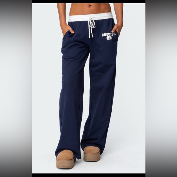 Edikted “Brookie” Navy Track Pants - Picture 1 of 5
